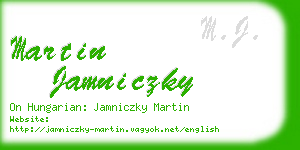 martin jamniczky business card